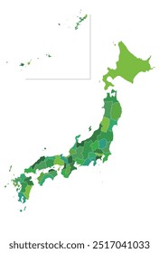 Ícone de Quadro Verde do Mapa do Japão