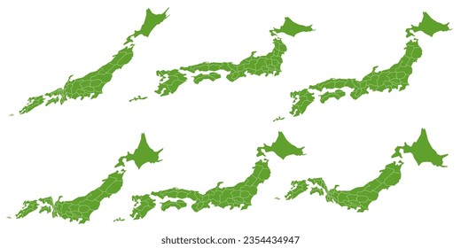 Japan Map Green Symbol Icon