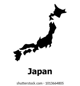 Japan map icon. Simple illustration of japan map vector icon for web
