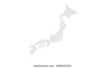 Japan map illustration,isolated on white background for website layouts,background,education, precise,customizable,Travel worldwide,map silhouette backdrop,earth geography, political,reports.