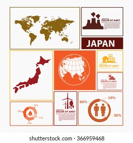 japan map infographic