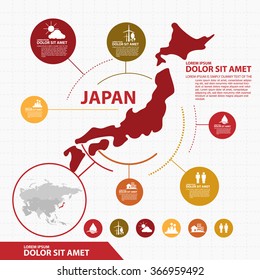 japan map infographic