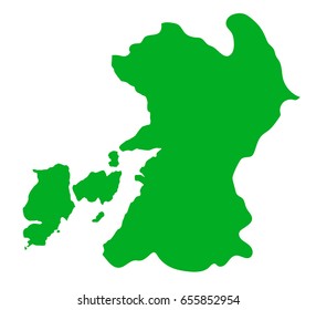 Japan Map, Kumamoto Prefecture