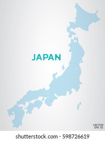 japan map. Line concept.