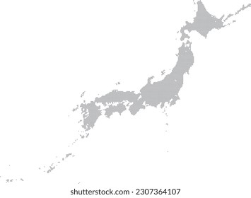 Material cartográfico de Japón escrito en puntos