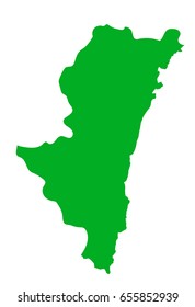 Japan Map, Miyazaki Prefecture
