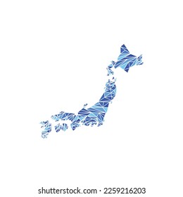 Japan Map Polygon Vector Design