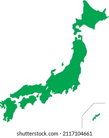 Japan map with prefectural border