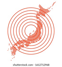 Japan map prefecture Three-dimensional icon