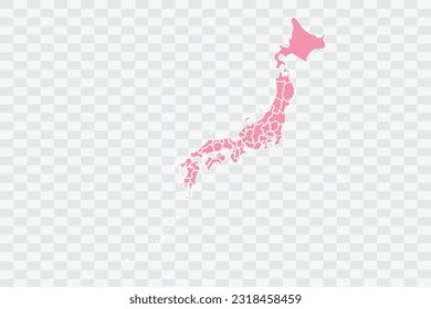 Japan Map Rose Color Background quality files png