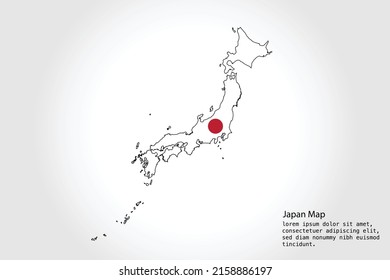 Japan Map Stripes Vector Illustration Color Stock Vector (Royalty Free ...