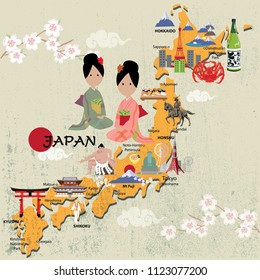 japan map vector