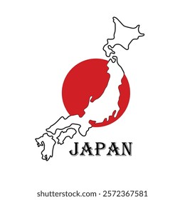 Japan Map Vector Design, EPS File 