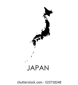 Japan map in white background