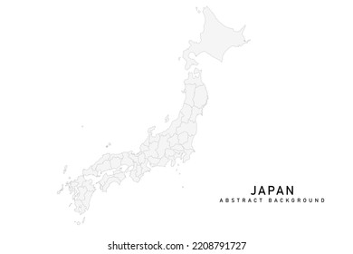 Mapa de Japón - Mapa mundial Modelo vectorial internacional con alto nivel de detalle incluyendo color gris y línea gris aislado en fondo blanco para el diseño - Ilustración vectorial eps 10