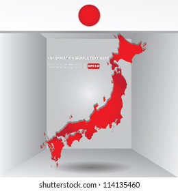 Japan map,abstract background,for text,Vector