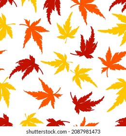 Japan maple leaves autumn pattern