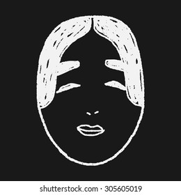 japan mask doodle