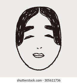 japan mask doodle