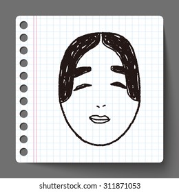 japan mask doodle
