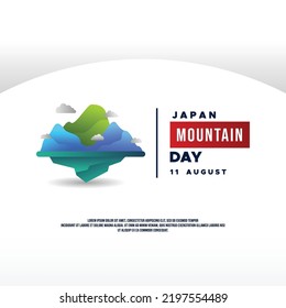Japan Mountain Day Design Vector Image