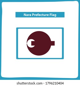 Japan Nara Prefecture Flag Flat Design Vector