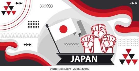 Japan national day banner Design vector,Modern Abstract Banner Design, Abstract Templates Design, Japan people..eps