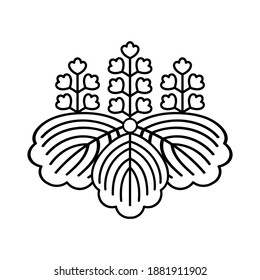 Japan National Fire Department Crest Symbol Or Sign, Lily Of The Valley Flower Emblem.