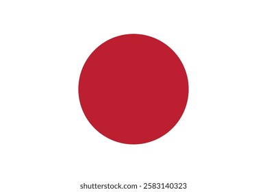 Japan National Flag. Vector Design