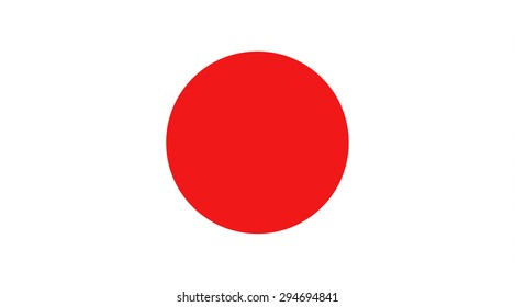 Japan national flag. Vector EPS8
