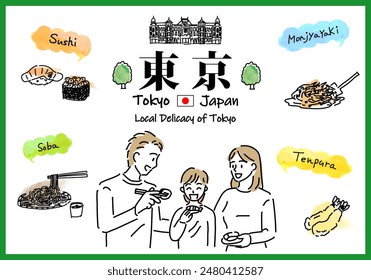 japan national food and culture
Japanese text means TOKYO