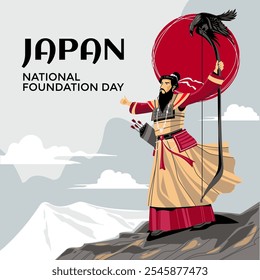 Día de la Fundación Nacional de Japón con el Emperador Jimmu Ilustración