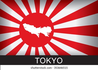 Japan Navy Flag
A Navy Flag Japan with background and message, TOKYO and map, vector art image illustration