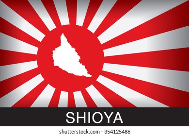 Japan Navy Flag
An Navy Flag Japan with blue background and message, Shioya and map, vector art image illustration