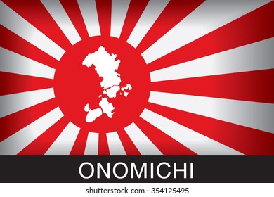 Japan Navy Flag
An Navy Flag Japan with blue background and message, Onomichi and map, vector art image illustration