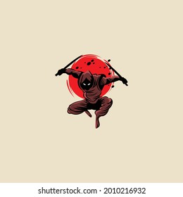 japan ninja vector logo icon