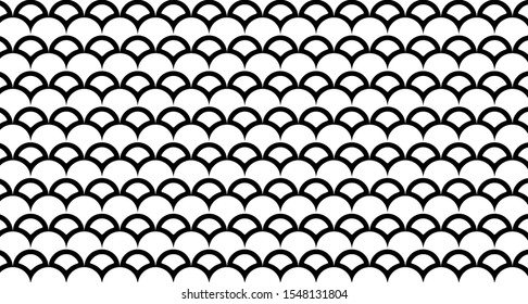 Japan ocean wave lines seamless pattern background . vector design .