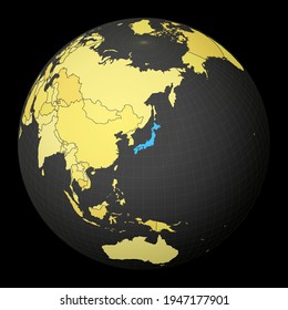 世界地図 日本 青 球体 の画像 写真素材 ベクター画像 Shutterstock