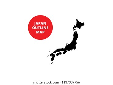 Japan Outline Map Country Borders State Shape Geography