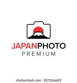 japan photo logo icon vector template
