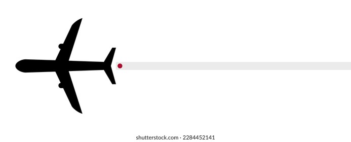 japan plane icon vector illustration. isolated on white background