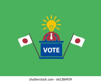 Japan Podium Bright Idea Politician Poll