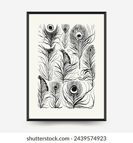 Japan posters template. Modern japanese trendy black style. Vintage flowers. 