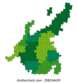 Japan, prefectures map