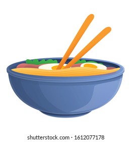 Japan ramen icon. Cartoon of japan ramen vector icon for web design isolated on white background