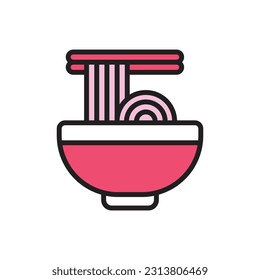 Japan Ramen Icon Vector Illustration
