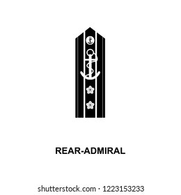 japan rear admiral military ranks and insignia glyph icon