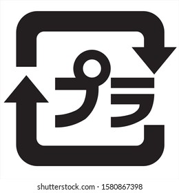 japan recycling symbols 
japanese word means plastic 