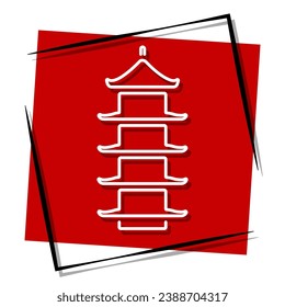 japan red banner in frame. Vector illustration.