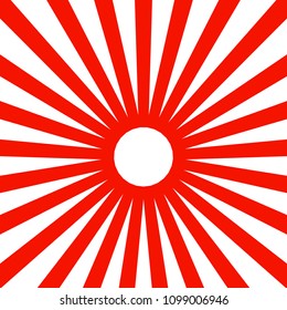 Japan red sun wallpaper background vector illustration.Retro ray background.Abstract red and white line background